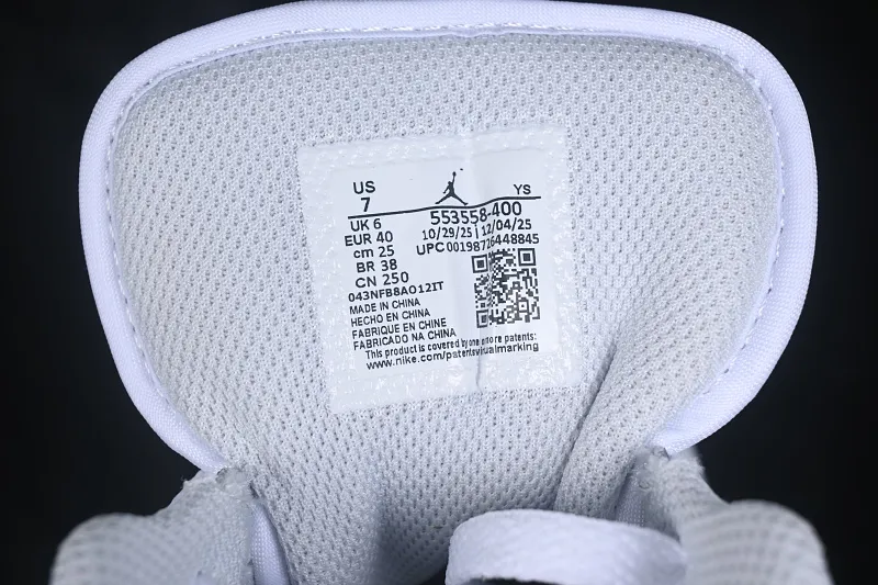 All categories Air Jordan Jordan series basketball shoes Air Jordan 1 Low G version pure original Air Jordan 1 Low AJ1 Joe 1 white gray blue hook low-top retro culture basketball shoes 553558-400